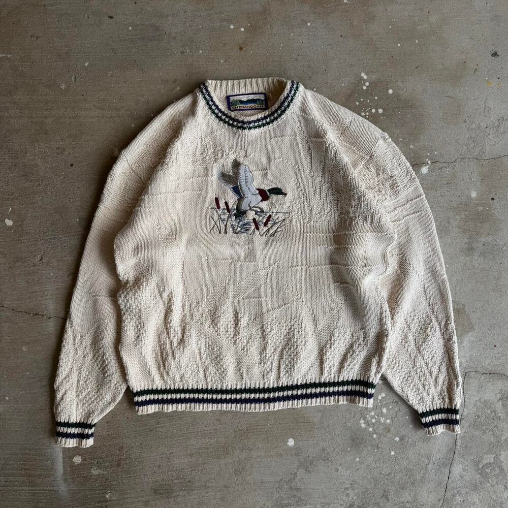 Vintage shenandoah cream duck sweater